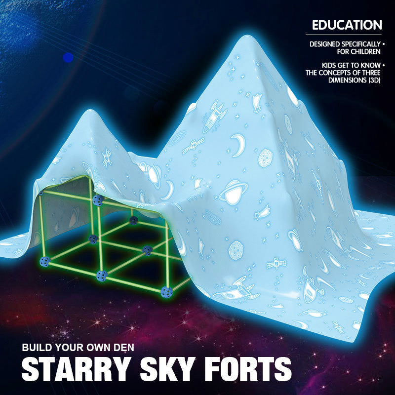Building kit for children - Glow-in-the-dark castles and tunnels - Educational toy