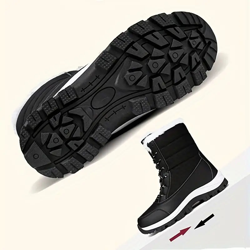 Водонепроникні жіночі снігоступи - утеплені зимові черевики з неслизькою підошвою