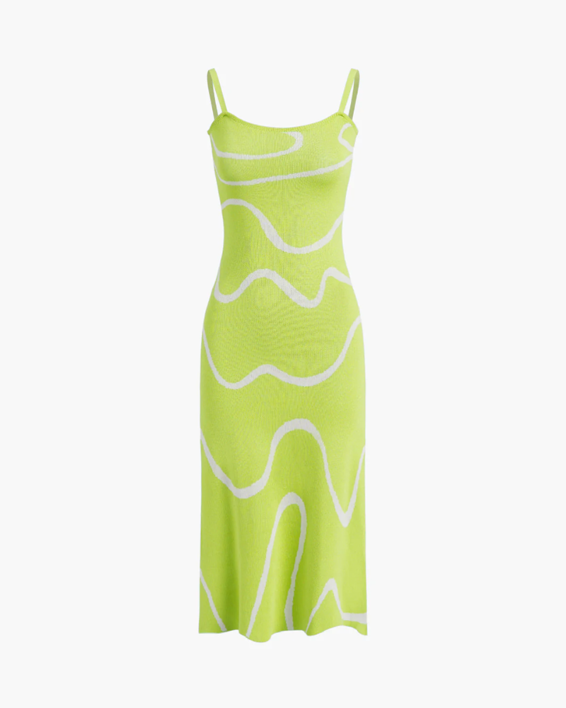 Henrietta - Flattering Print Midi Dress