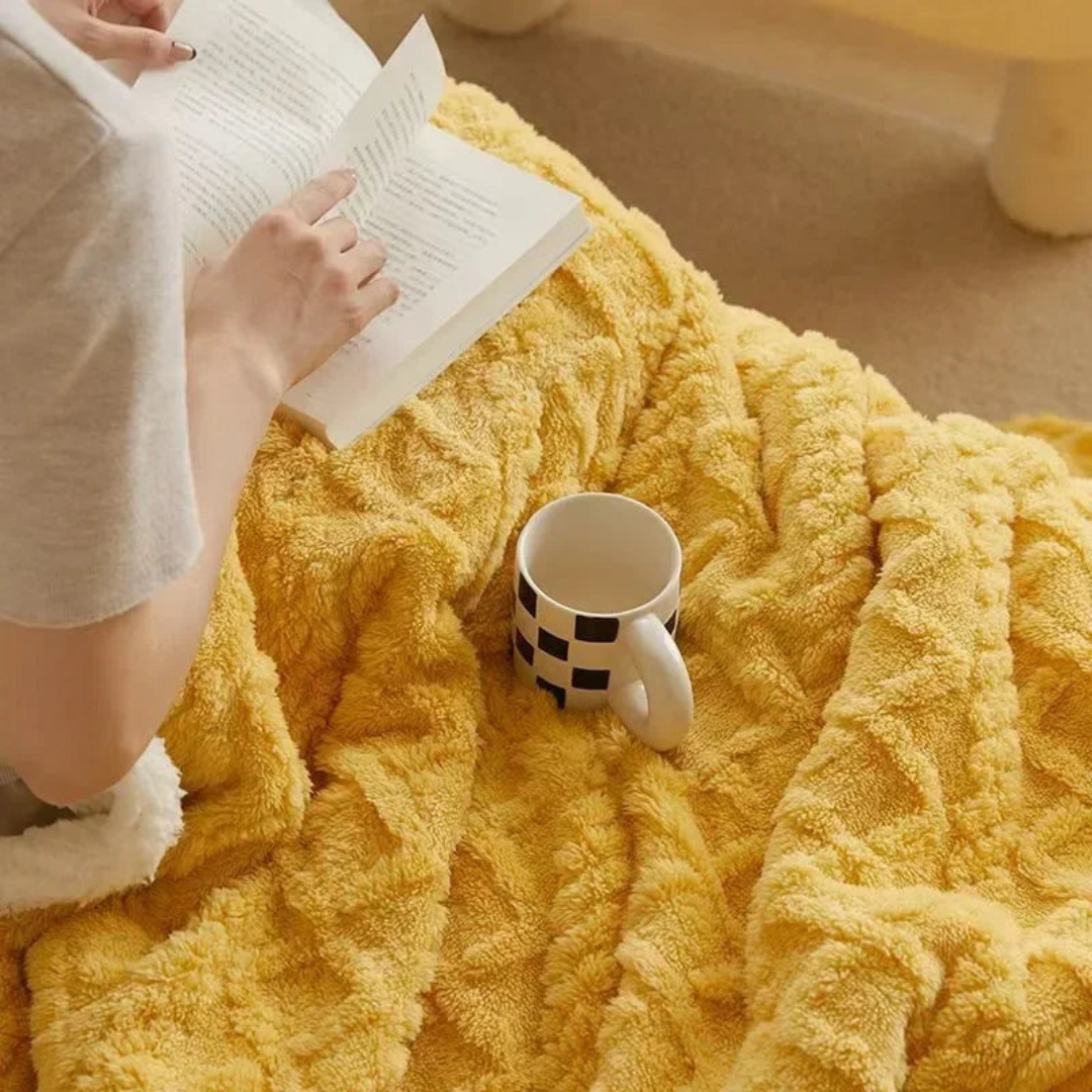 Warm winter blanket for cold nights - Thick, fluffy & stylish for bedroom & sofa
