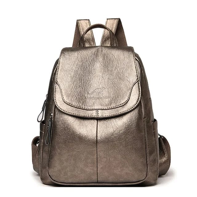 Theft-proof leather backpack for stylish women | Edah