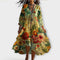 Greta - Vintage Boho Floral V-Neck Dress