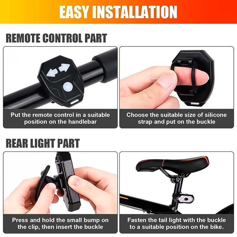 Wireless rear light with indicators
