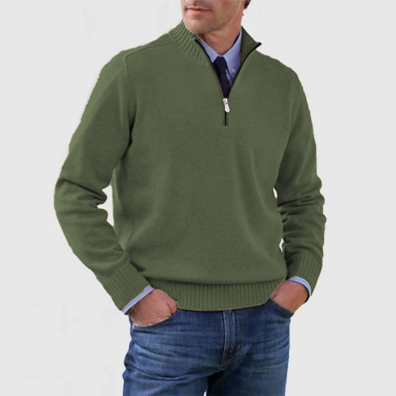 Maglione da uomo con mezza cerniera