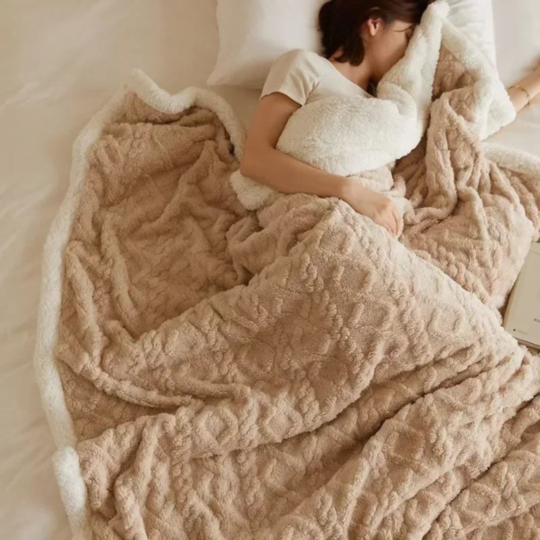 Warm winter blanket for cold nights - Thick, fluffy & stylish for bedroom & sofa