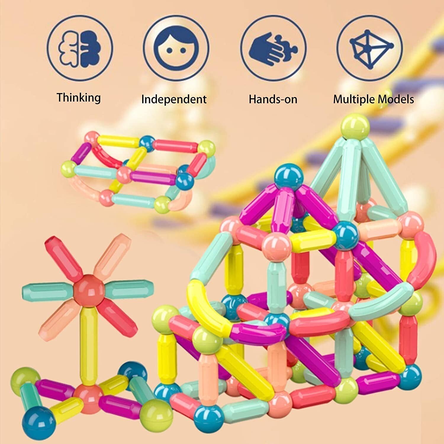 MagnaFun Blocks - Giocattoli magnetici per gioco creativo ed educativo