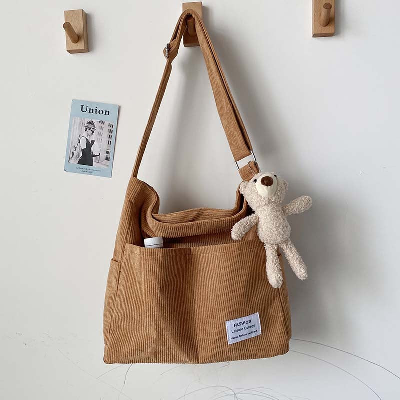 Stephanie - Large capacity bag made from textured, soft vegan leather