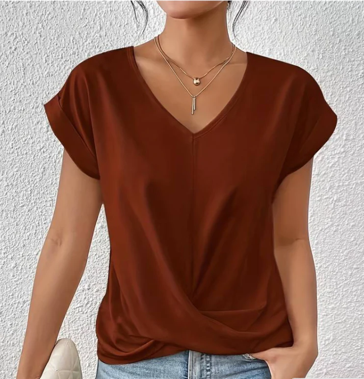 Lumi - Women’s V-Neck Loose Fit T-Shirt