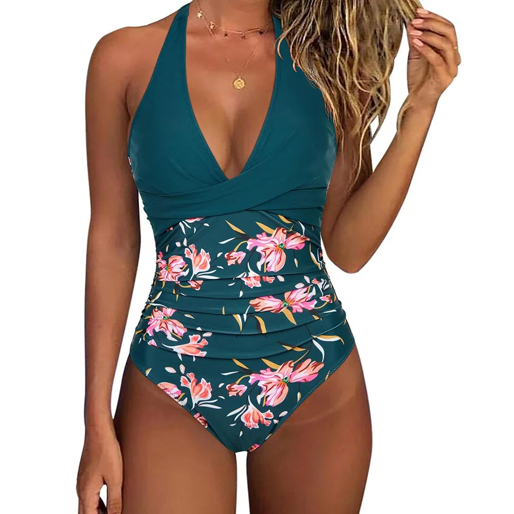 Florence Women's Correcting Costume - Elegant Neckline and Quick Drying Material for Beach and Pool