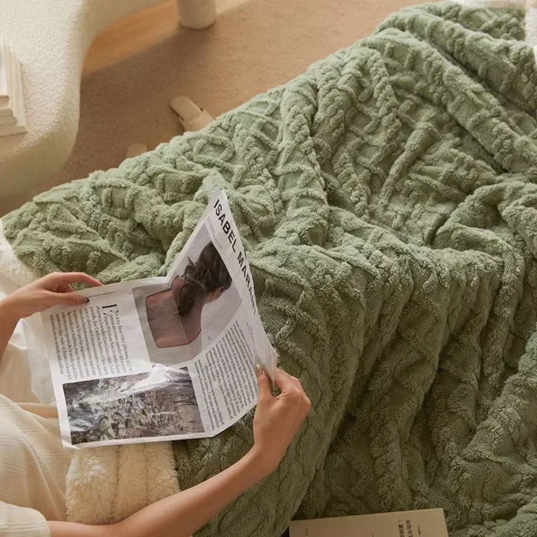 Warm winter blanket for cold nights - Thick, fluffy & stylish for bedroom & sofa