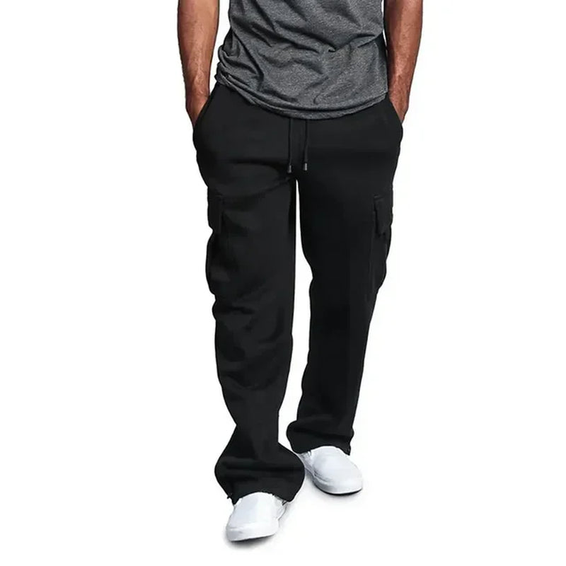 Ultra-comfortable men's cargo jogging trousers made from fleece