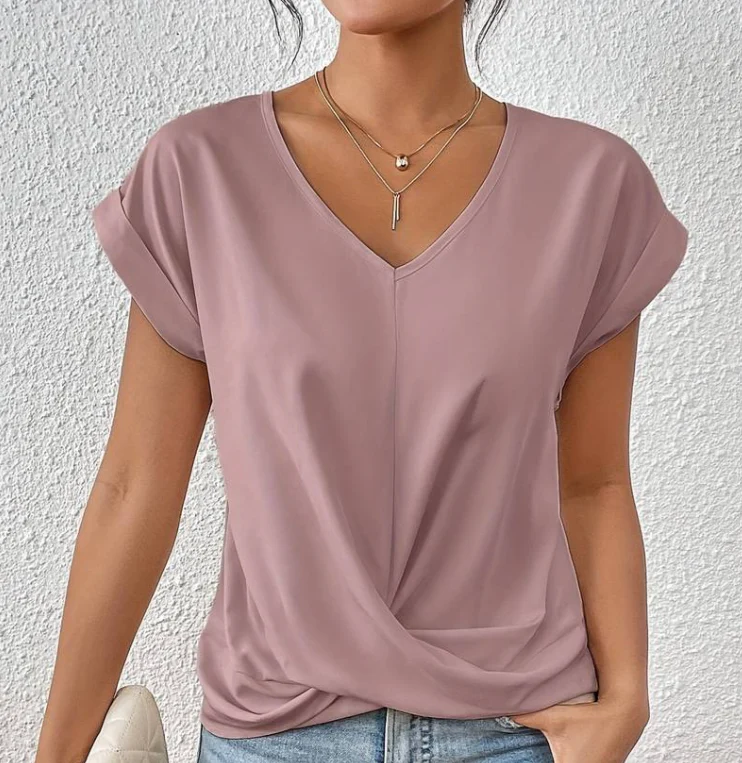 Lumi - Women’s V-Neck Loose Fit T-Shirt