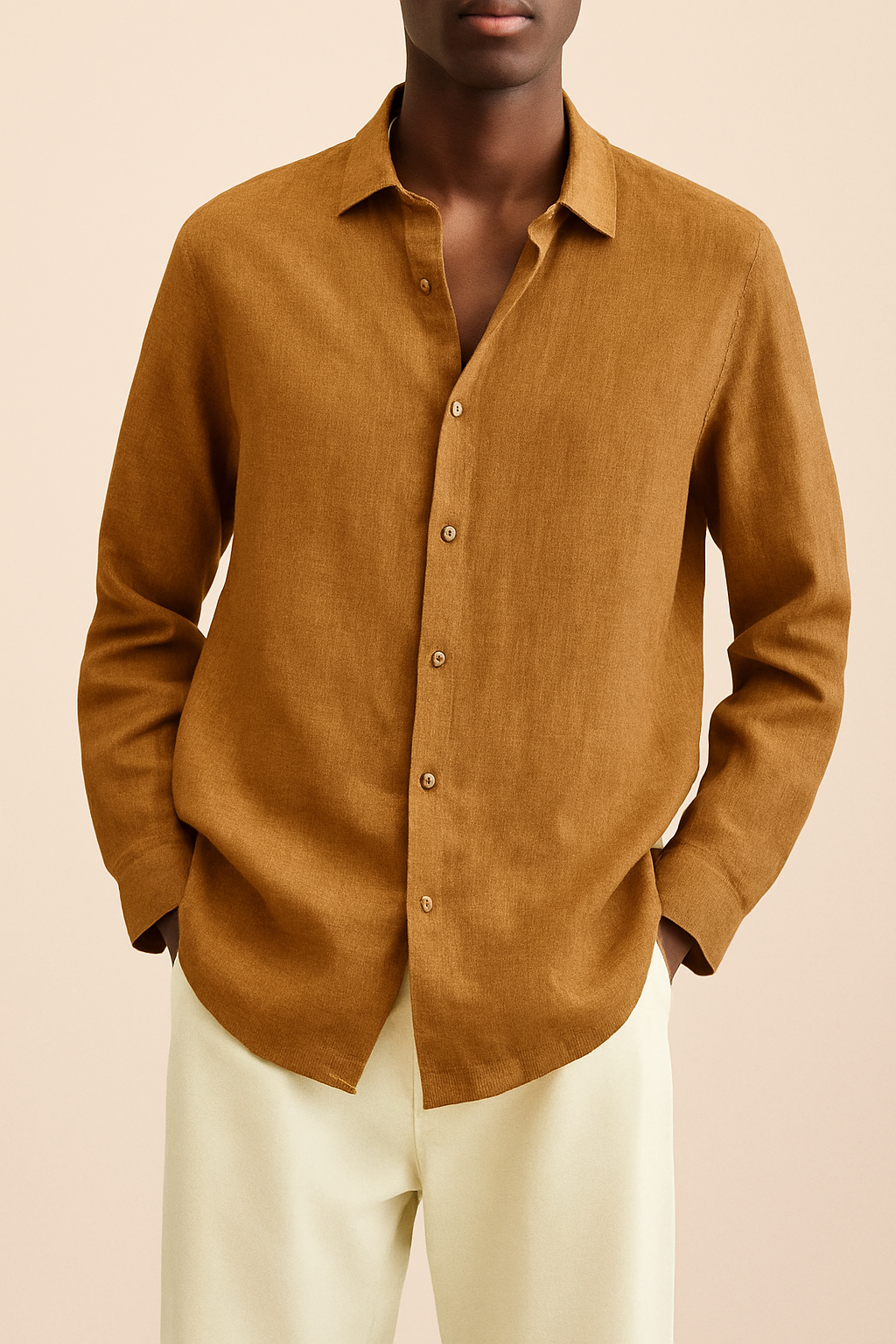 Linen men's dress shirt - Albert