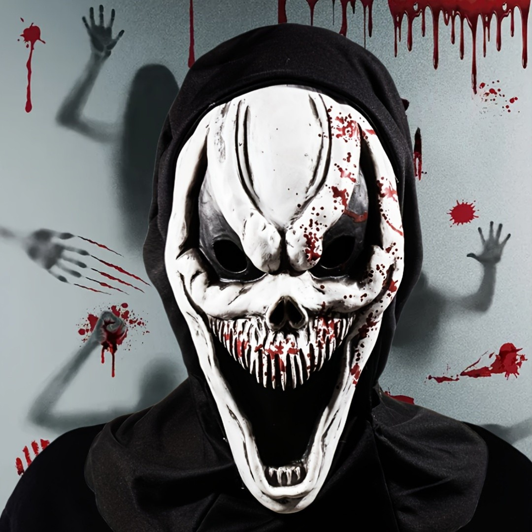 Μάσκα Κρανίου για το Halloween | Σχεδιασμός Πλήρους Κεφαλής με Κουκούλα