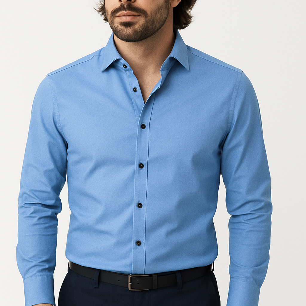 Stretch Shirt for Men blue