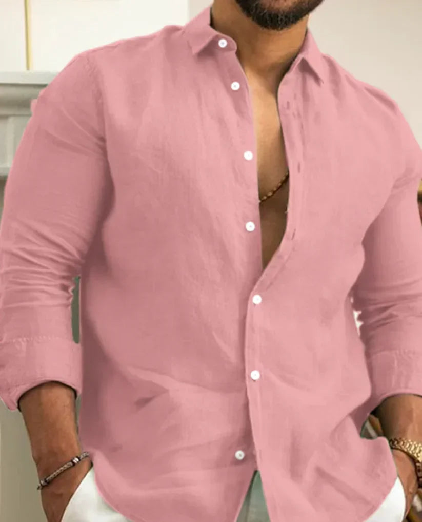 Bram Men's Linen Shirt - Breathable, Durable and Stylish for Everyday and Formal Occasions