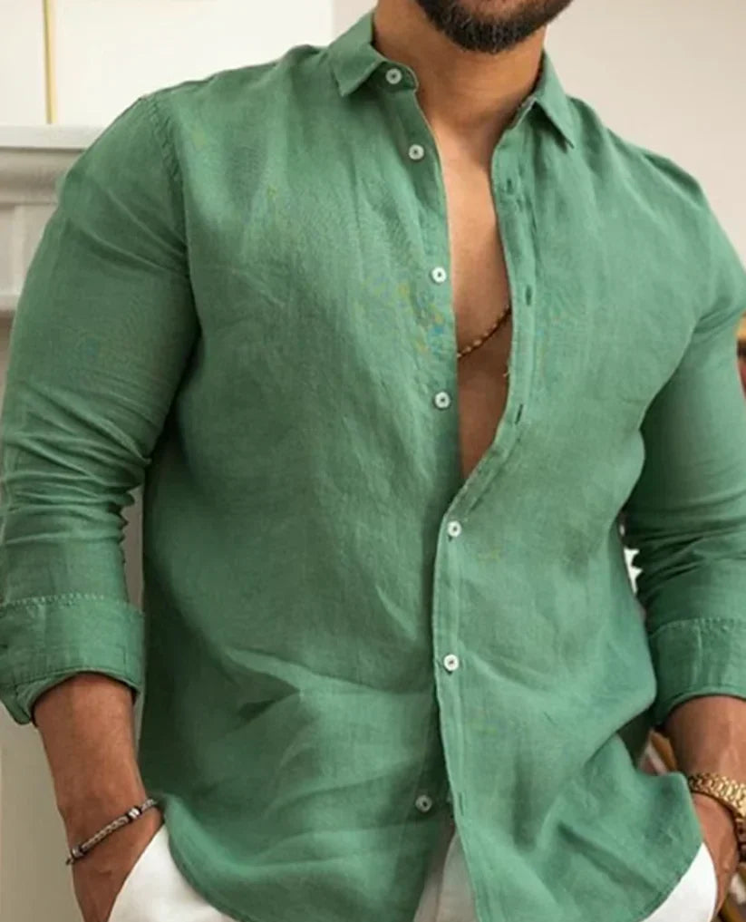 Bram Men's Linen Shirt - Breathable, Durable and Stylish for Everyday and Formal Occasions