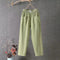KLARA - Casual cotton and linen pants with elasticated waistband