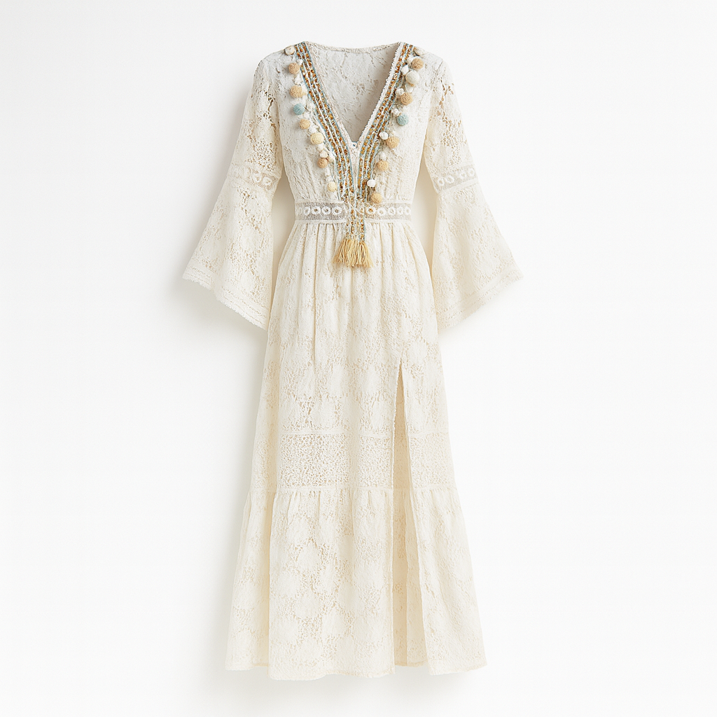 Boho dress white