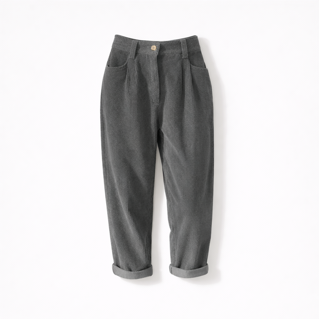 Corduroy Trousers gray