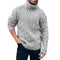 Jersey de cuello alto de punto por cable para hombre