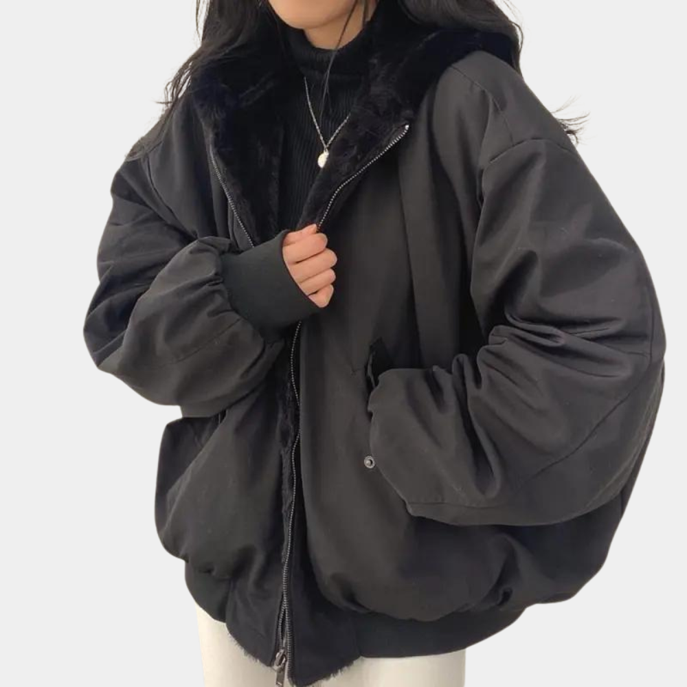 Olymp | Lined winter coat with hood for women