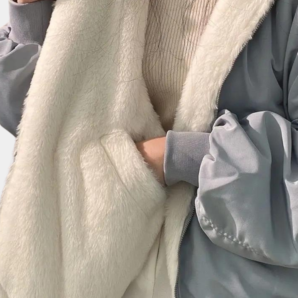 Olymp | Lined winter coat with hood for women