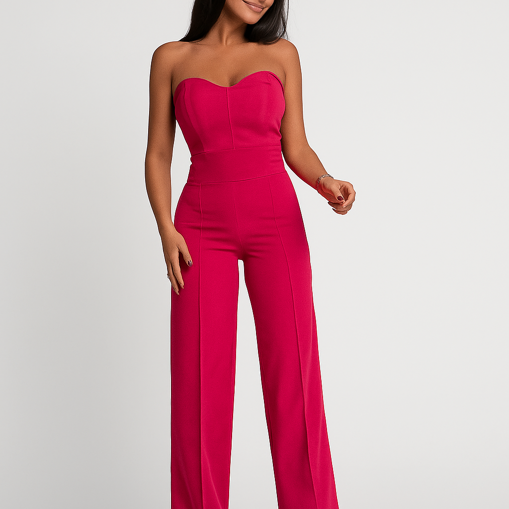Jumpsuit with model red
