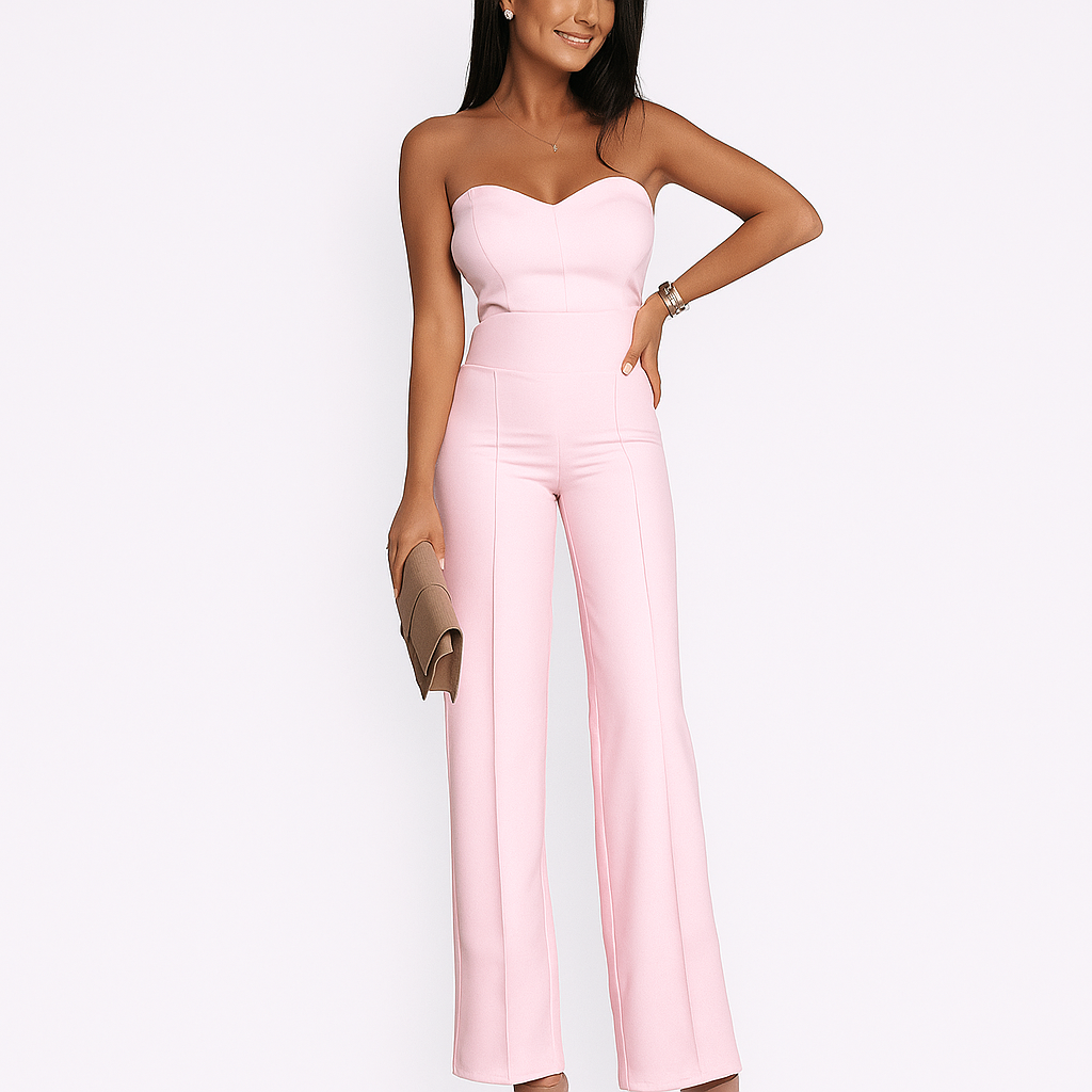 Jumpsuit with model pink