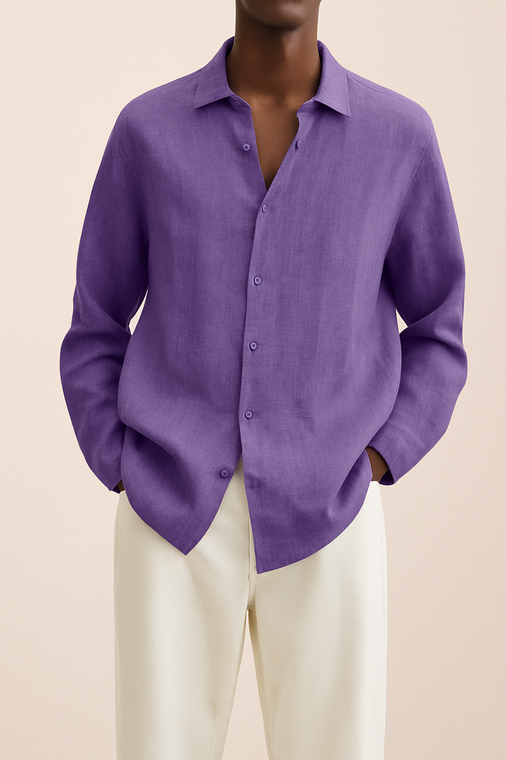 Linen men's dress shirt - Albert