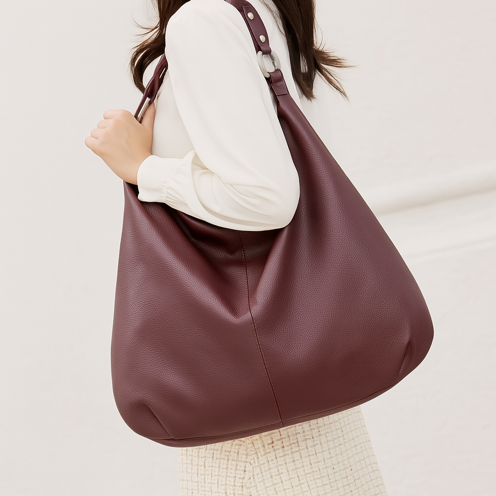 AURORA : Elegant shoulder bag made from vegan PU leather