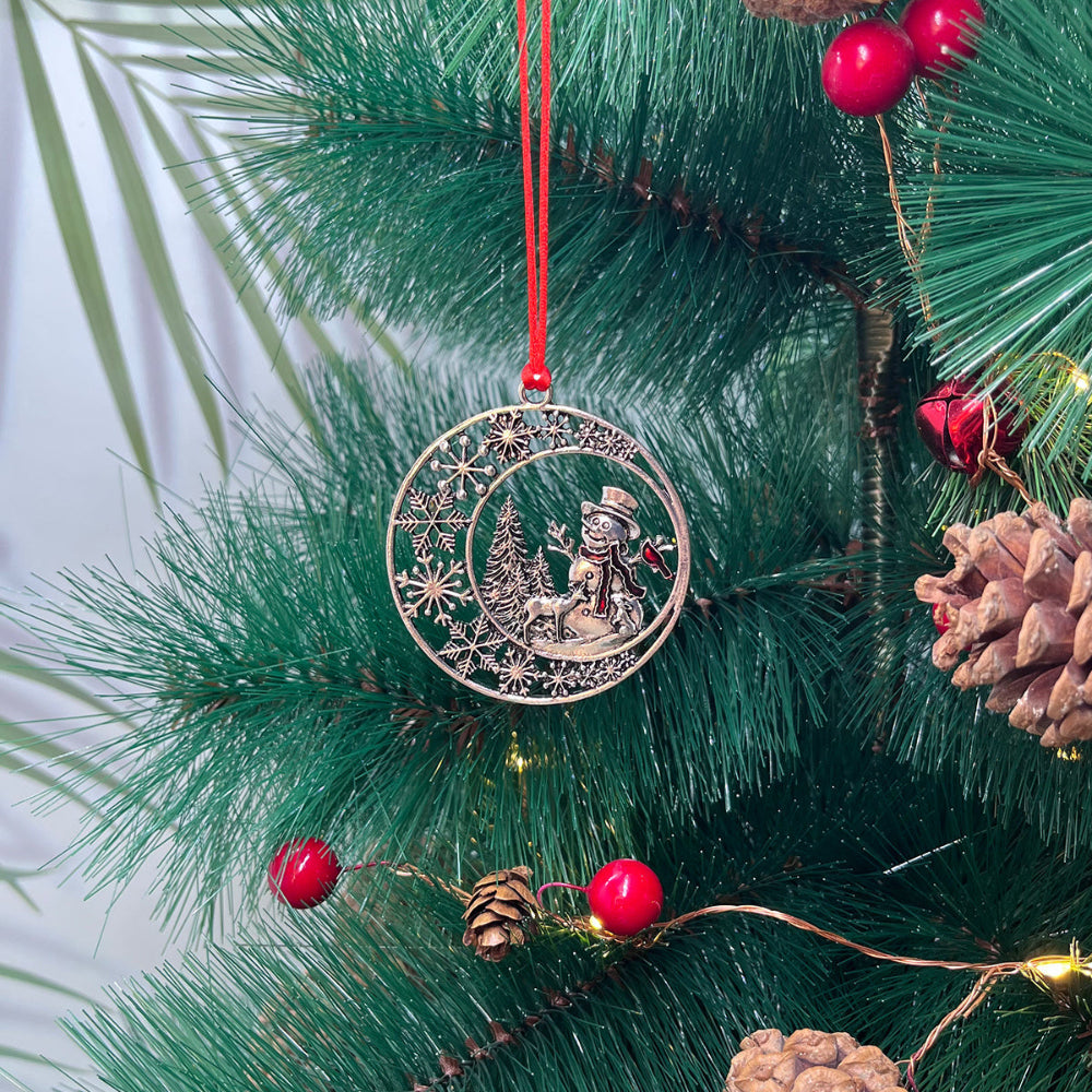Adornos de Navidad de metal árbol colgante de vacaciones Decoración