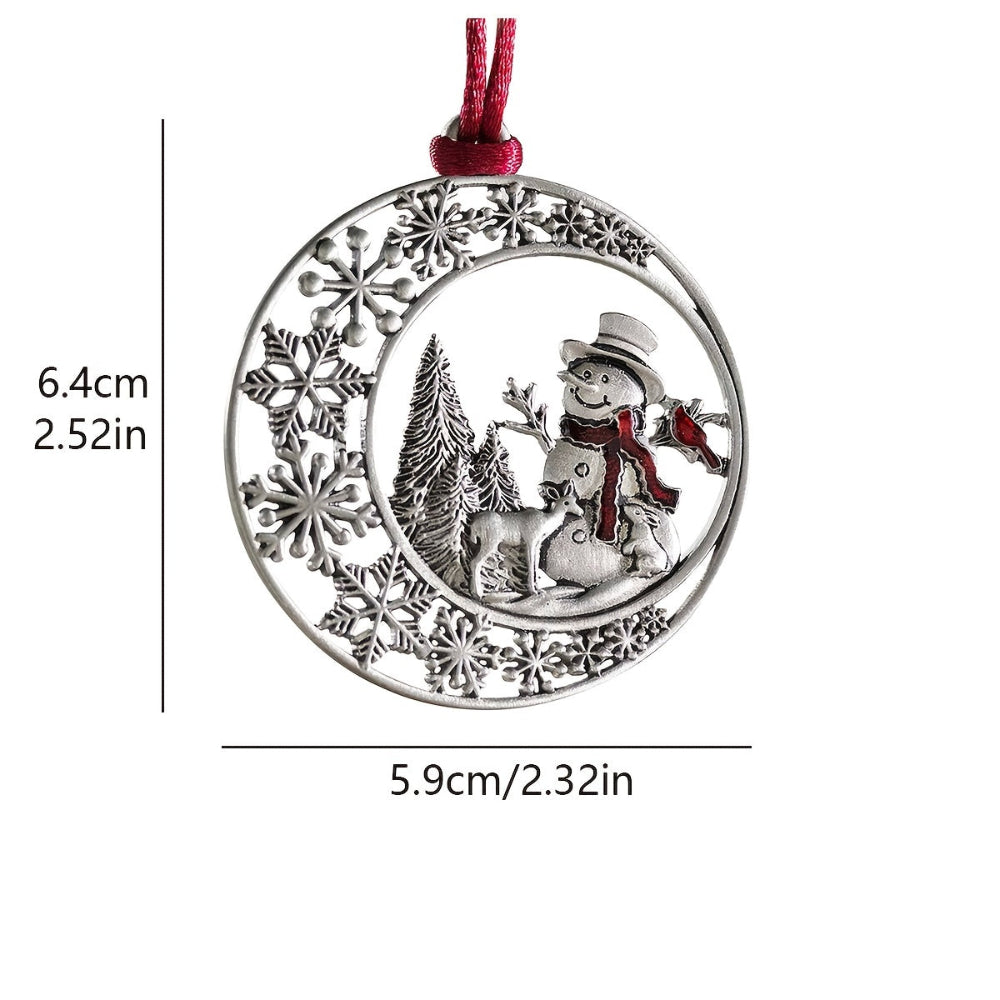 Adornos de Navidad de metal árbol colgante de vacaciones Decoración