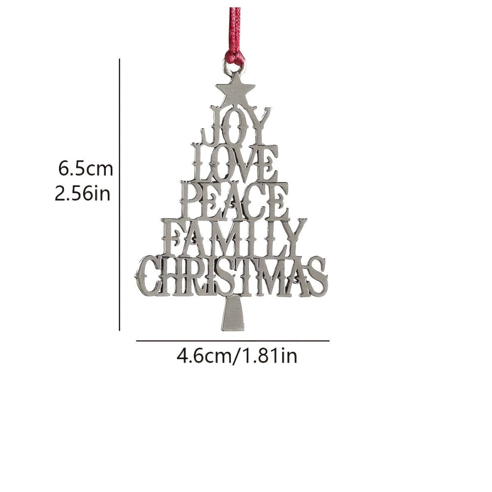 Adornos de Navidad de metal árbol colgante de vacaciones Decoración