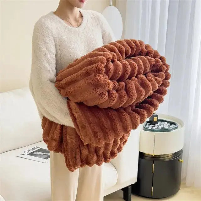 Plush Textured Throw Blanket - Image 7