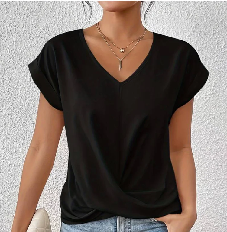 Lumi - Women’s V-Neck Loose Fit T-Shirt