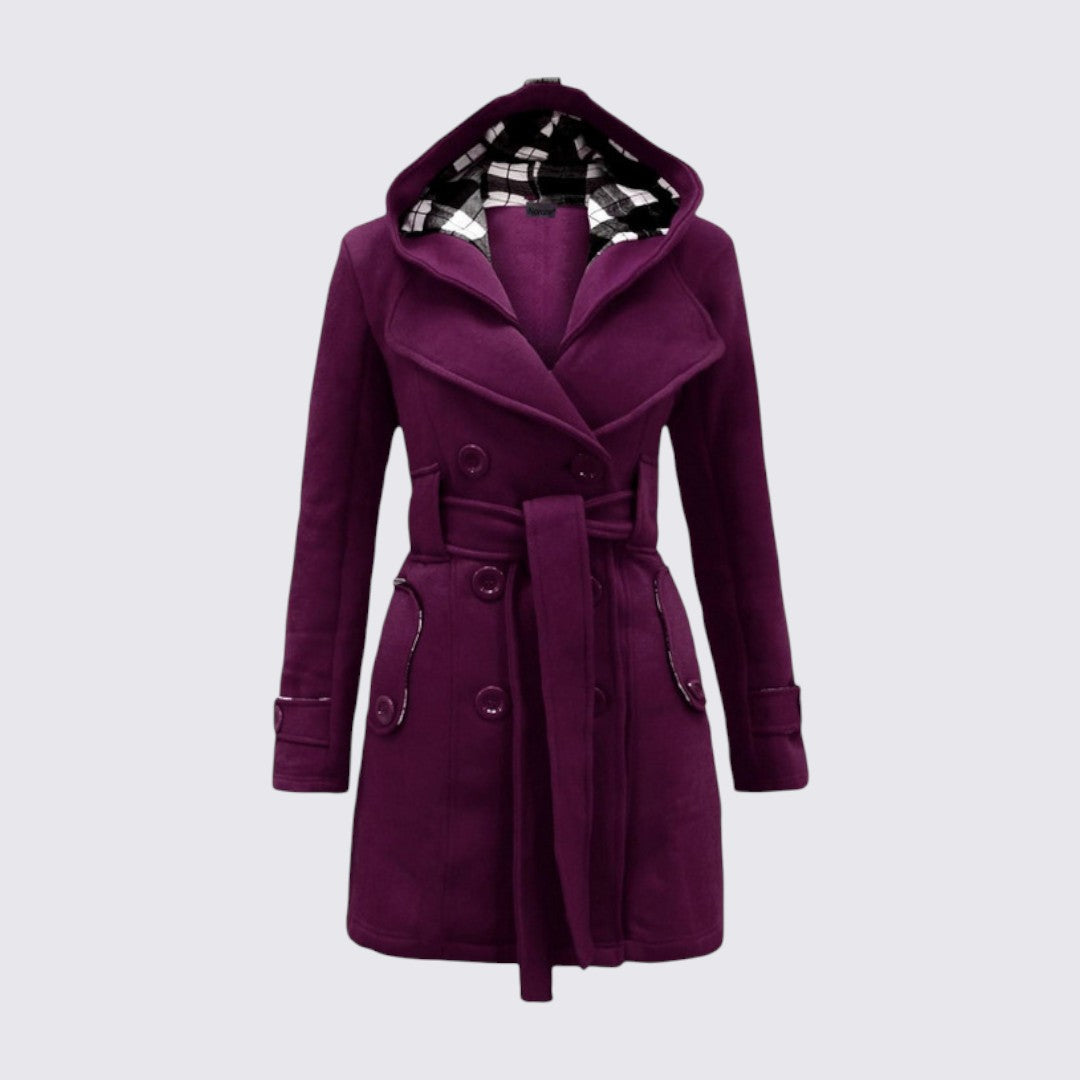 Hooded Belted Coat for Women - Image 9