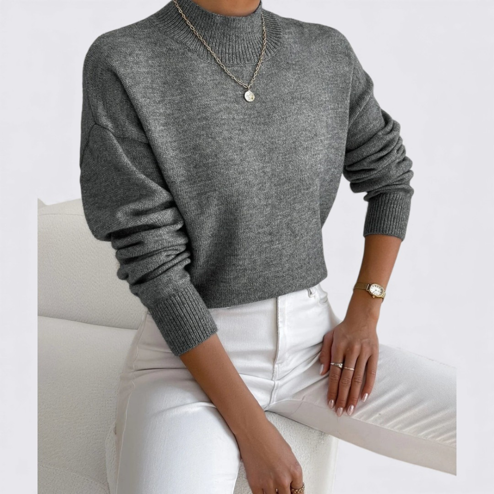 Turtleneck Relaxed Fit Sweater for Women - Image 9
