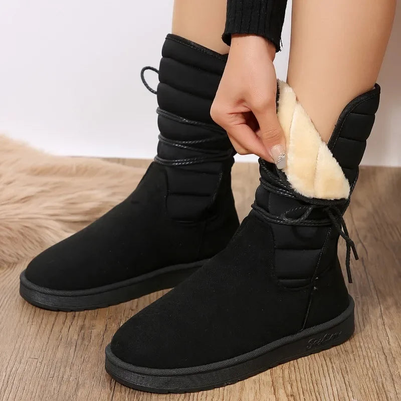 Women's snow boots | Thick sole and fleece lining, trendy and comfortable