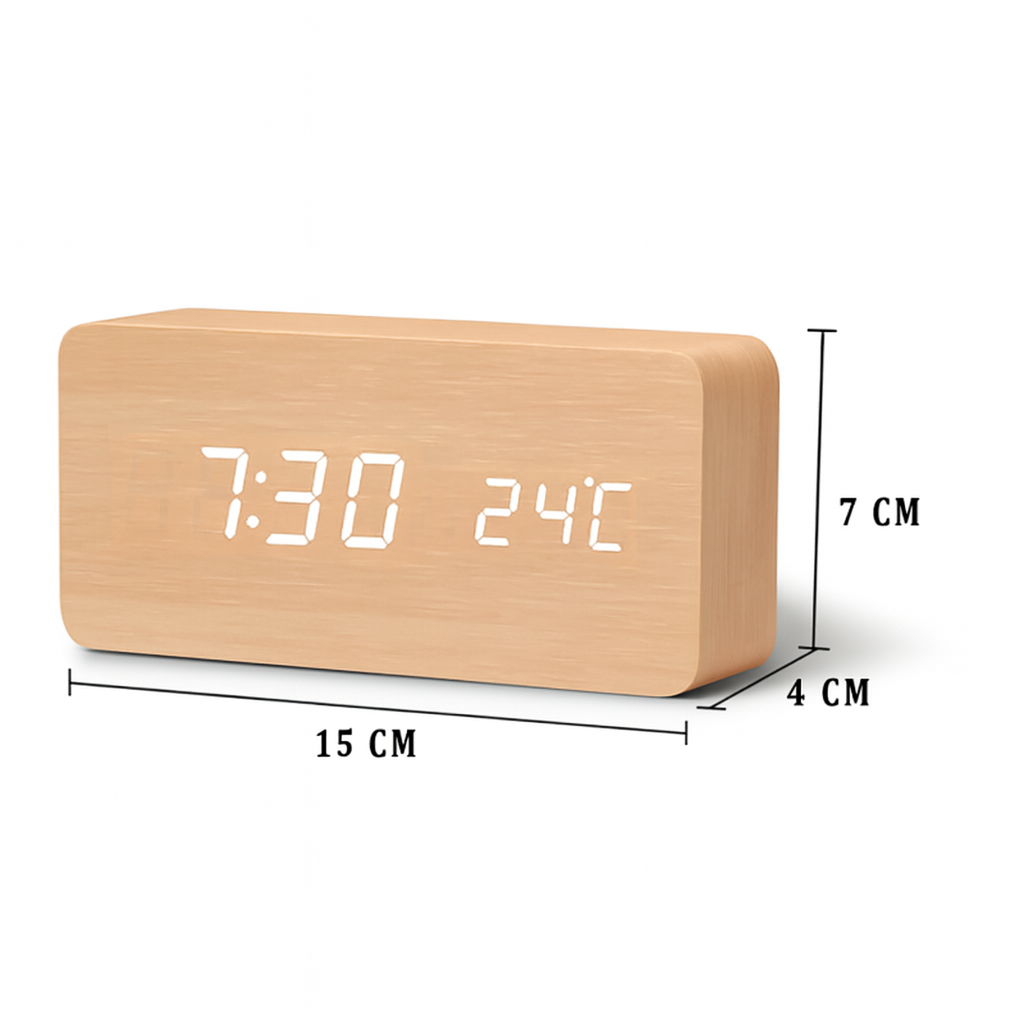 Digital alarm clock beige