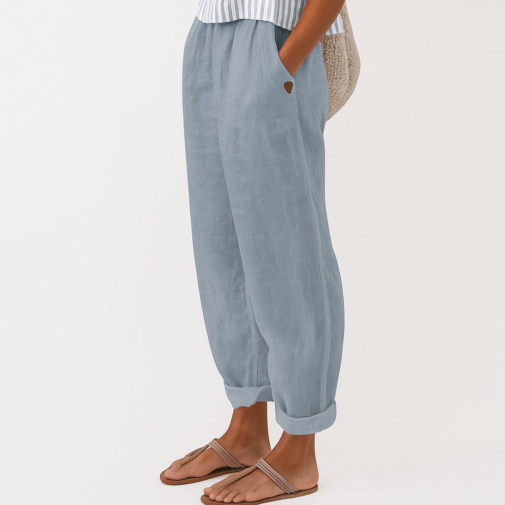 Dini pants with model gray