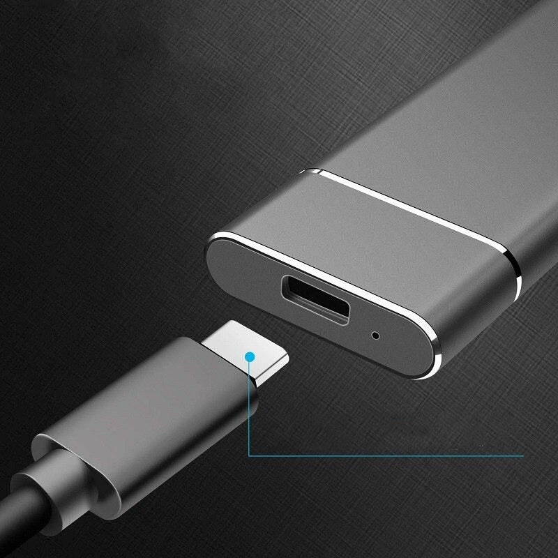 Portable 8TB External SSD with USB 3.1 for Fast File Transfers - Lightweight and Compact Design