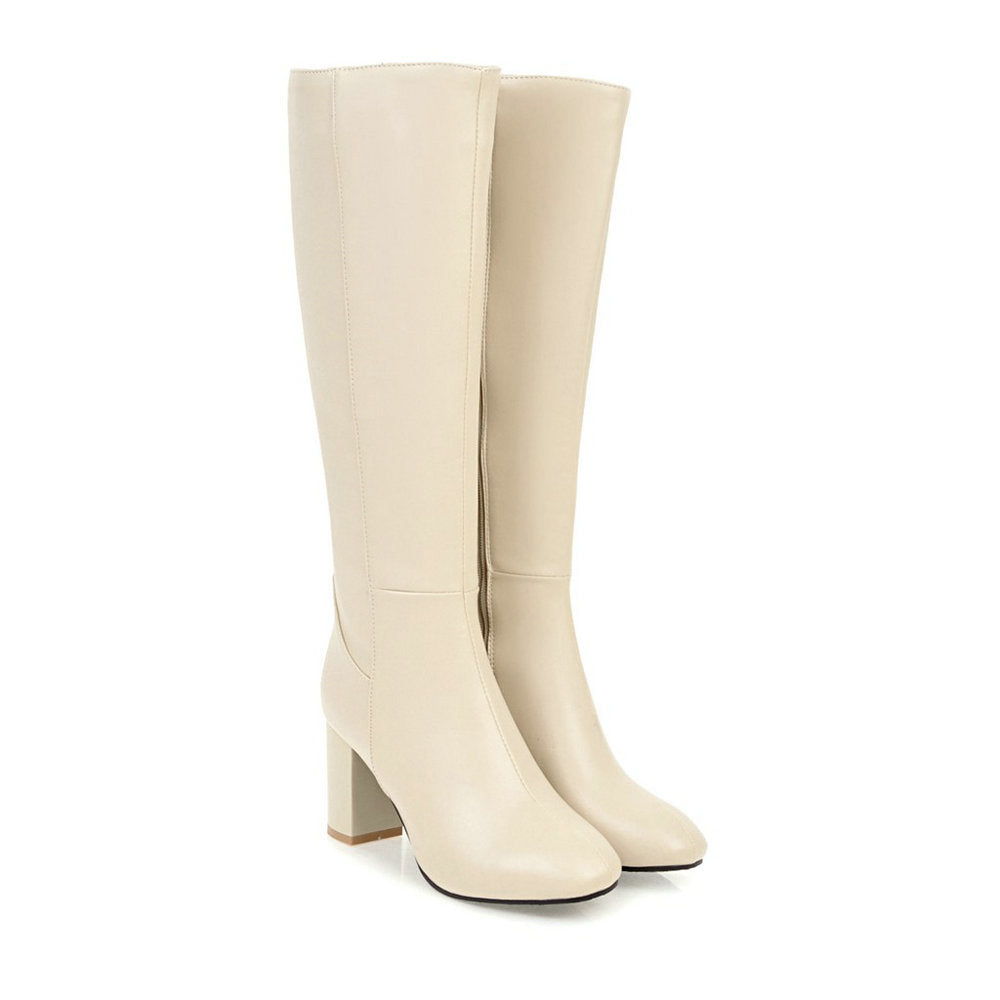 Comfortable women's high heeled boots