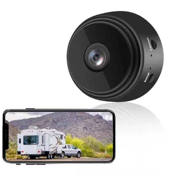 Full HD wireless reversing camera for motorhomes, trucks and trailers with night vision and 360° rotatable bracket
