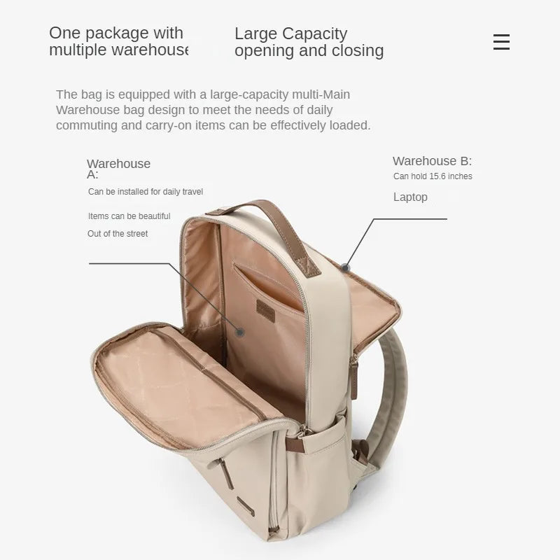 Luxetravel - Luxury backpack - Suitable for laptop - Compact size