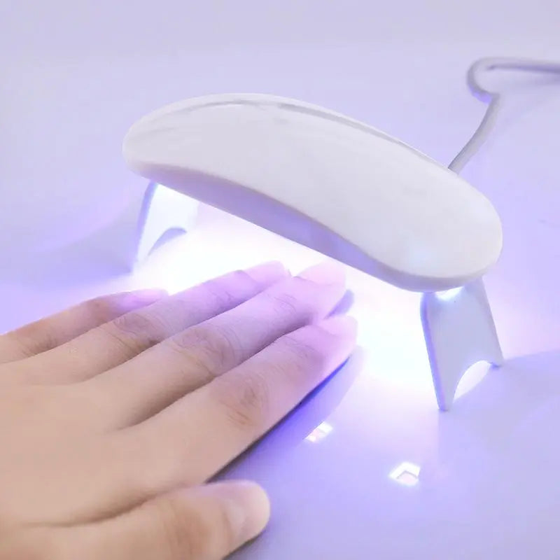 Gel nail sticker set with UV lamp