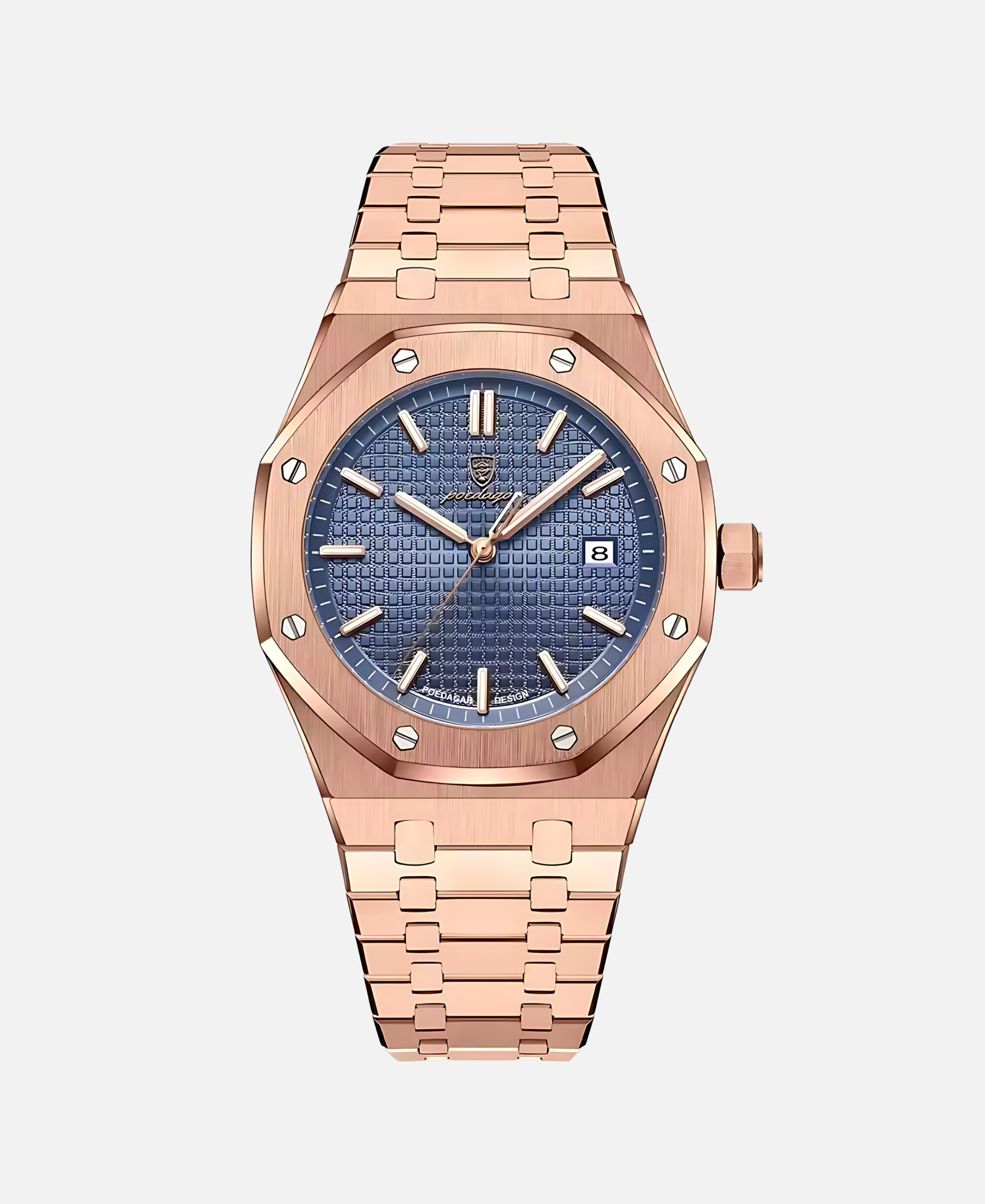 Elegant 41mm men's wristwatch with stainless steel case