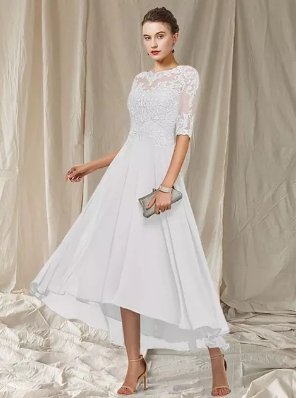 Women's Evening Dress Havana - Elegant Long Dress with Lace and Silhouette Highlighting Cut for Festive Occasions