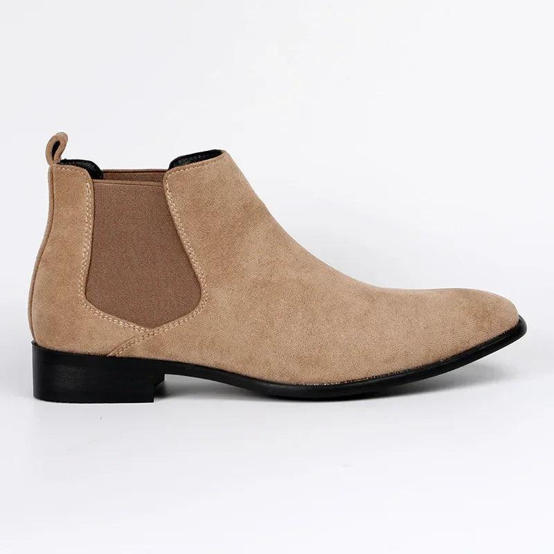 Chelsea boots for men in faux suede, timeless design