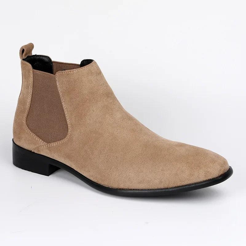 Chelsea boots for men in faux suede, timeless design